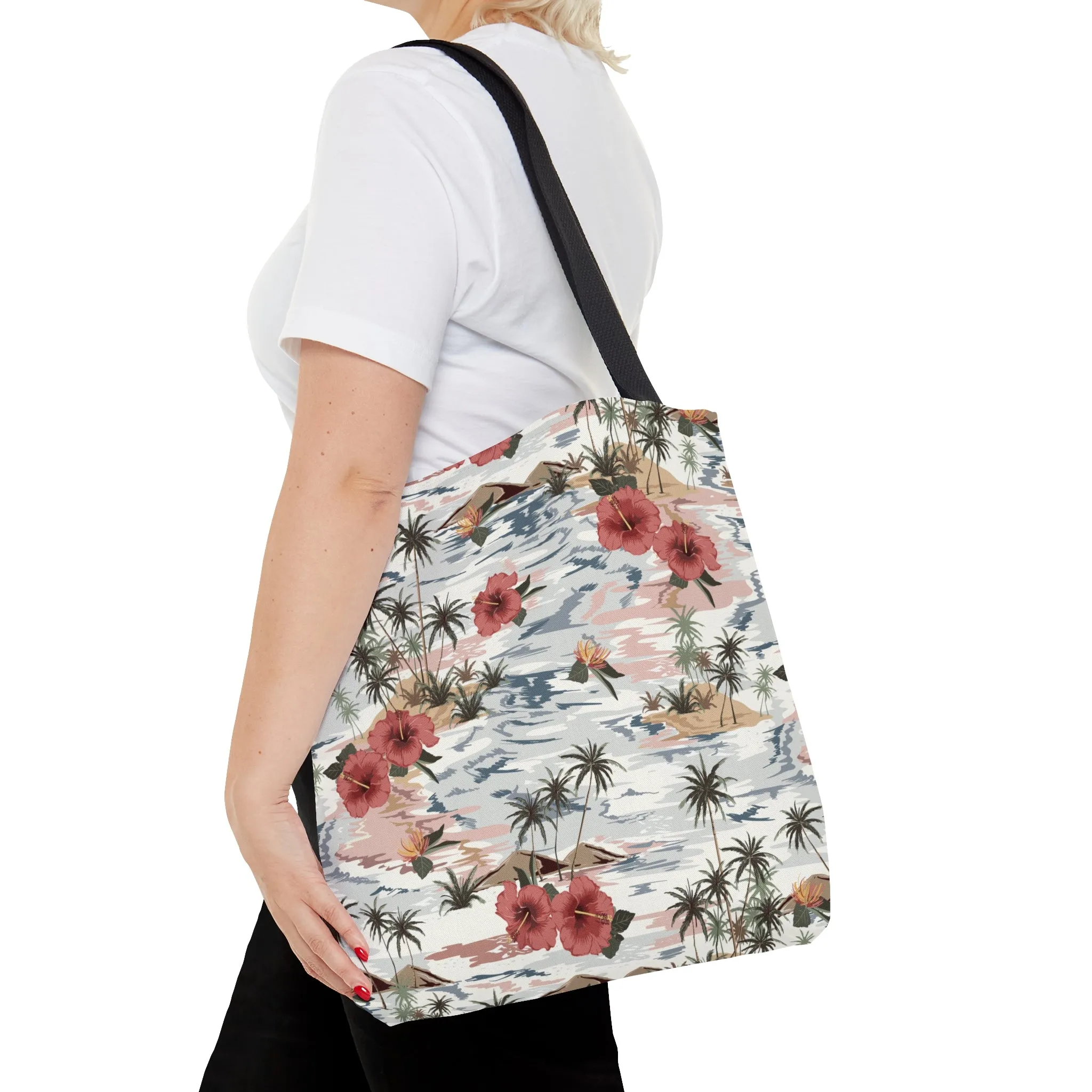 Tropical Print Tote Bag