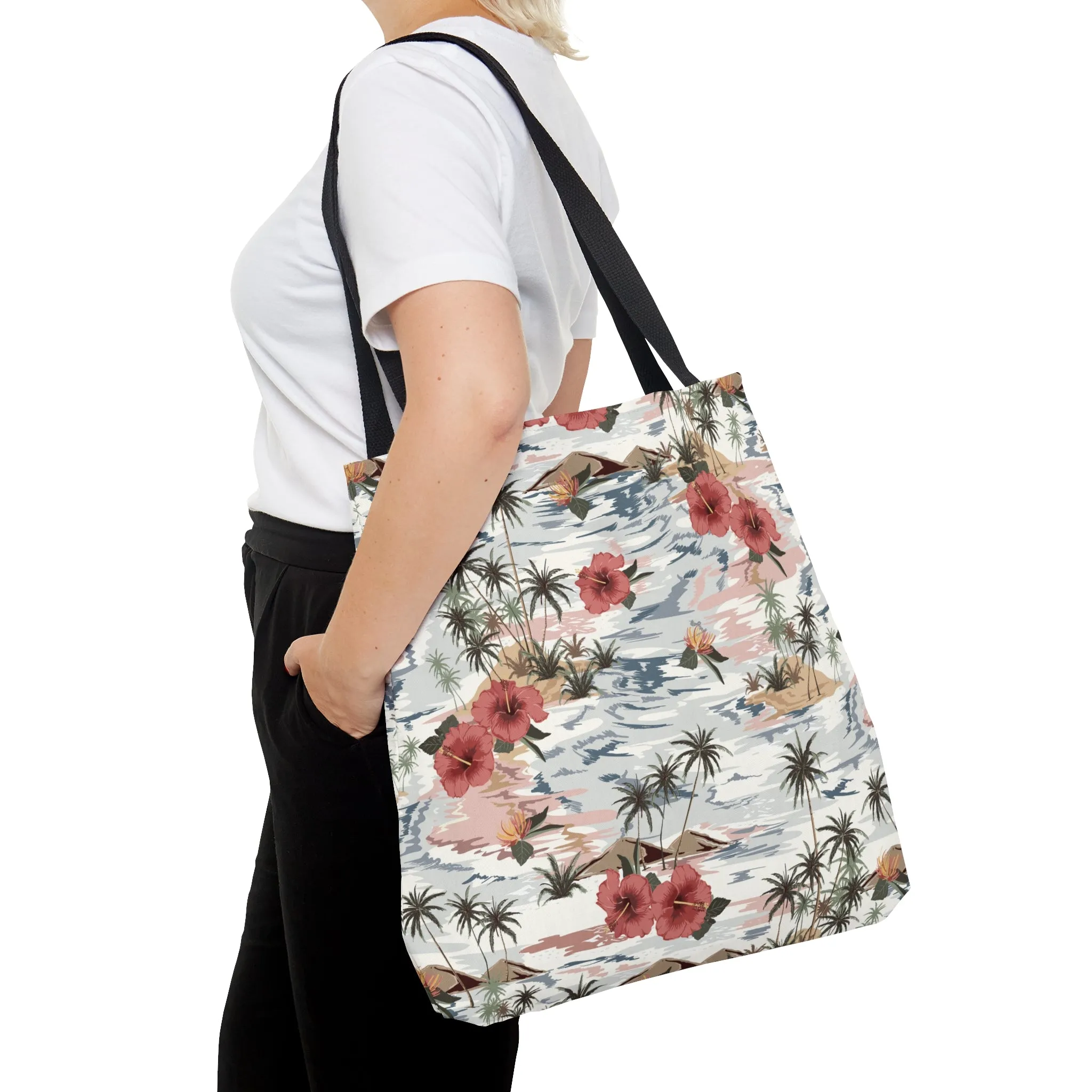 Tropical Print Tote Bag