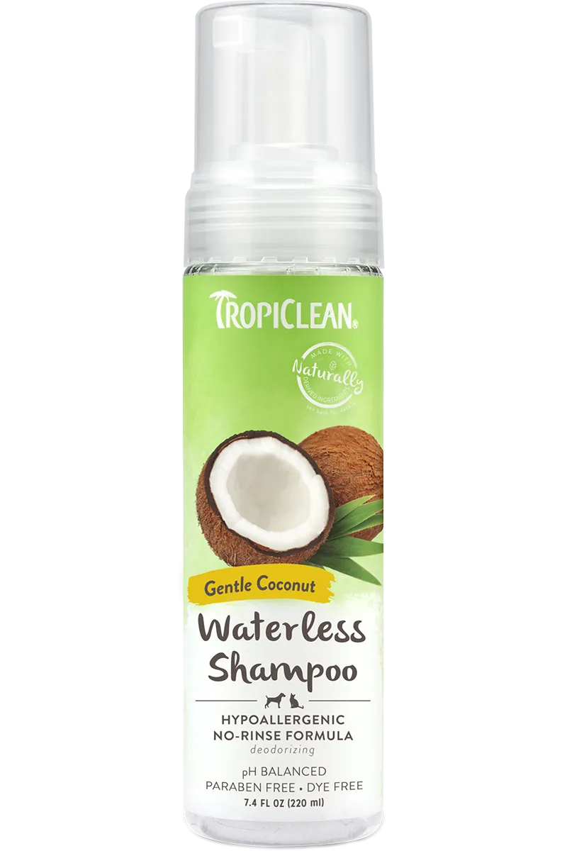 TropiClean Hypoallergenic Waterless Dog Shampoo (7.4oz/220ml)