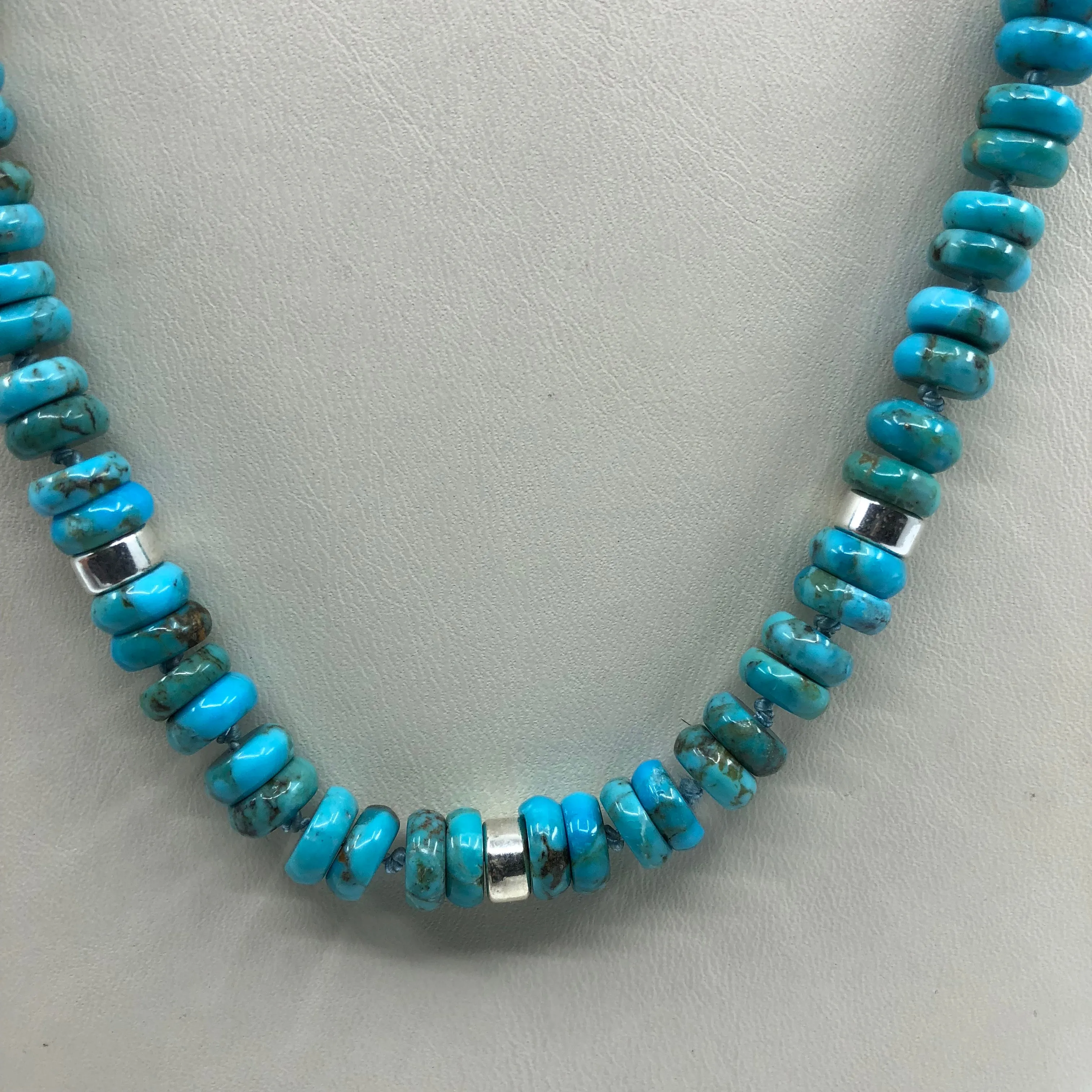 Turquoise and Sterling Necklace and Earrings