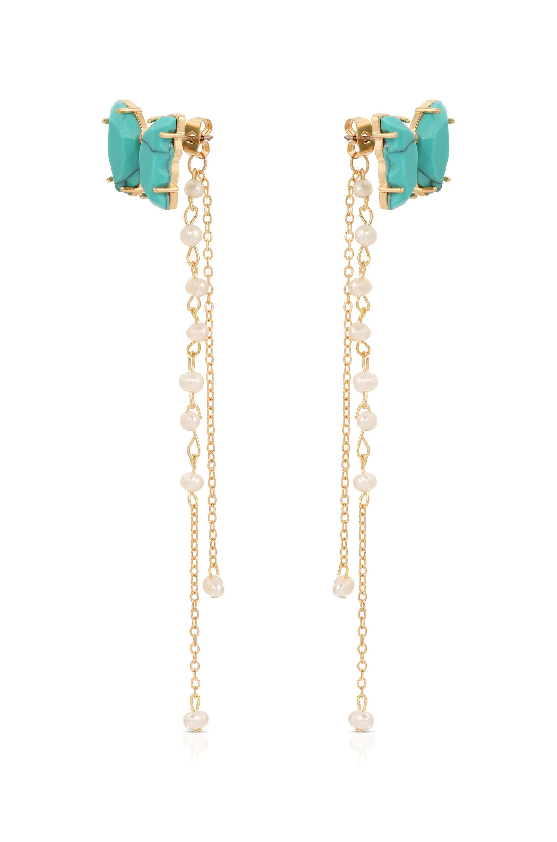 Turquoise Butterfly Dangle Earrings