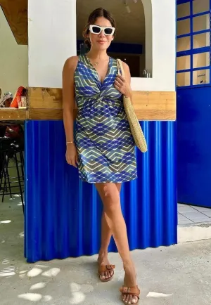 Twist Front Short Dress