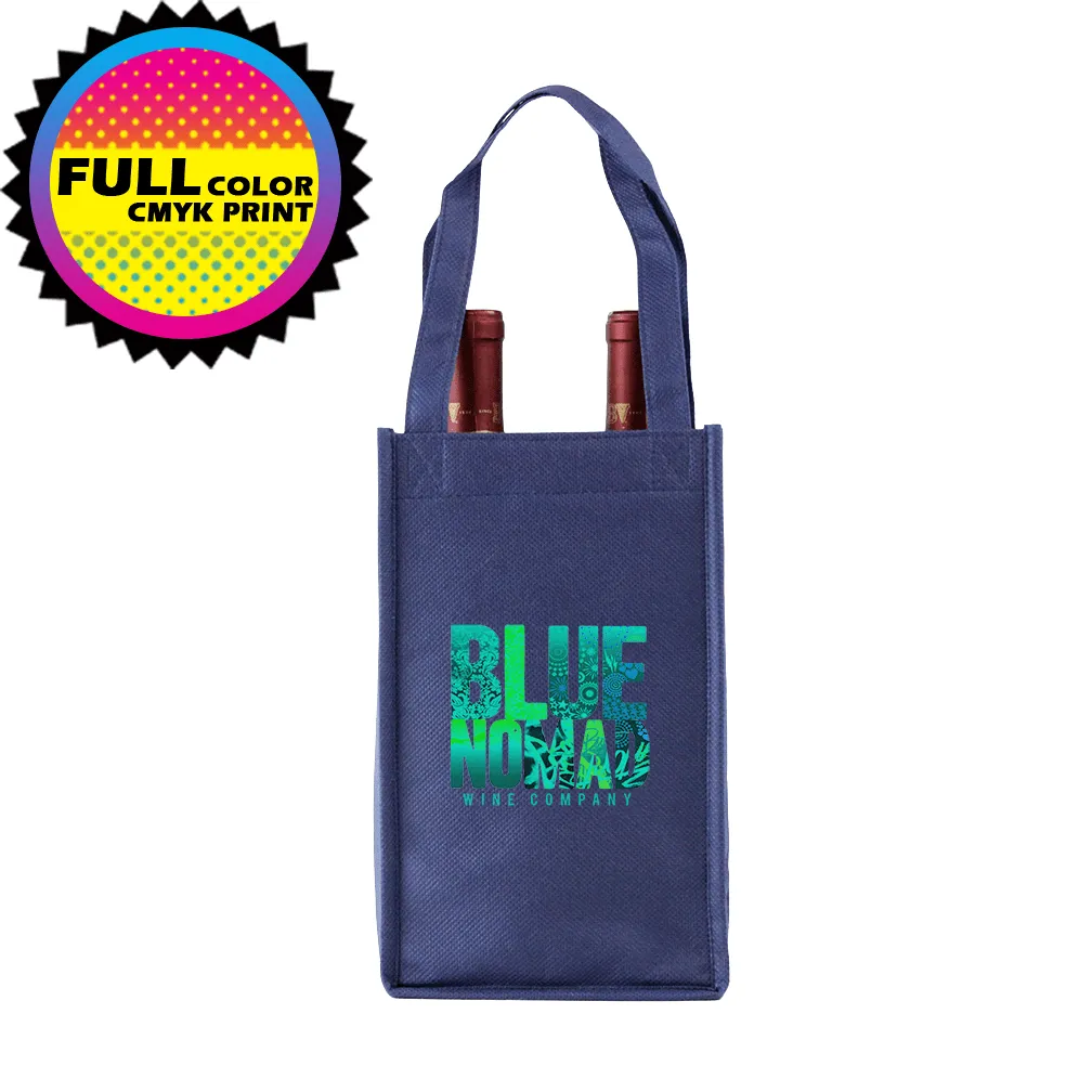 Two bottle Wine Tote, Double Layered Premium Plus *Fully Customizable*
