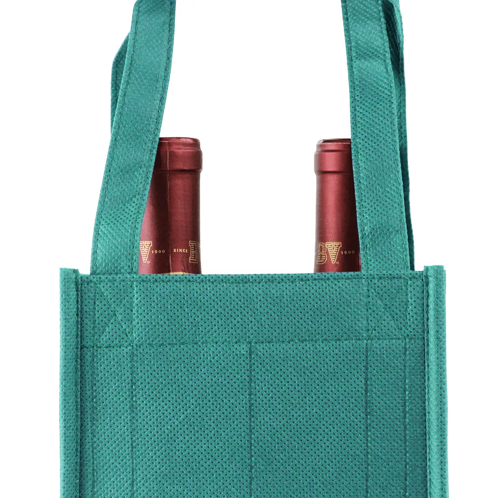 Two bottle Wine Tote, Reverse Reinforced Handles *Fully Customizable*