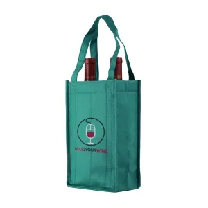 Two bottle Wine Tote, Reverse Reinforced Handles *Fully Customizable*