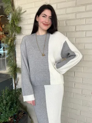 Two Sided Colorblock Sweater