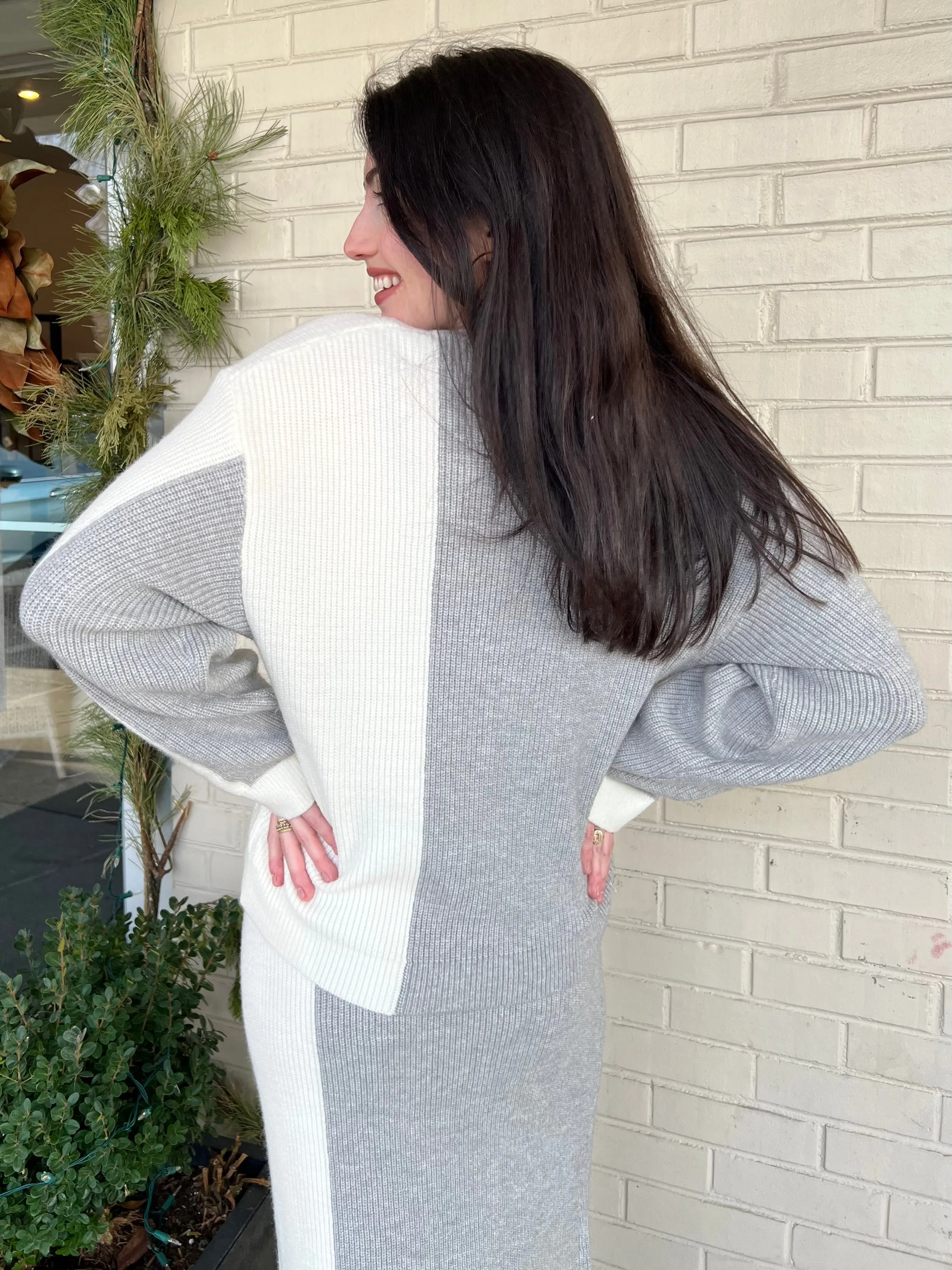 Two Sided Colorblock Sweater