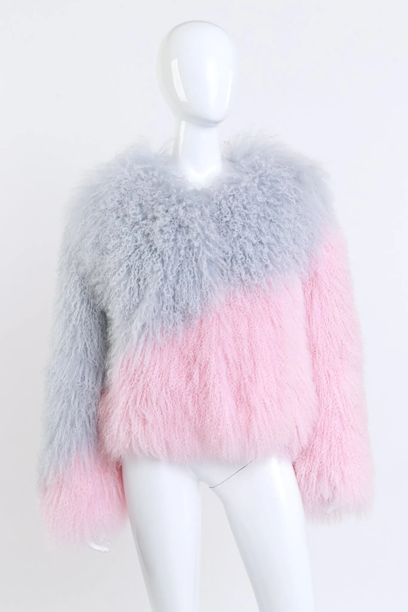 Two-Tone Mongolian Fur Jacket