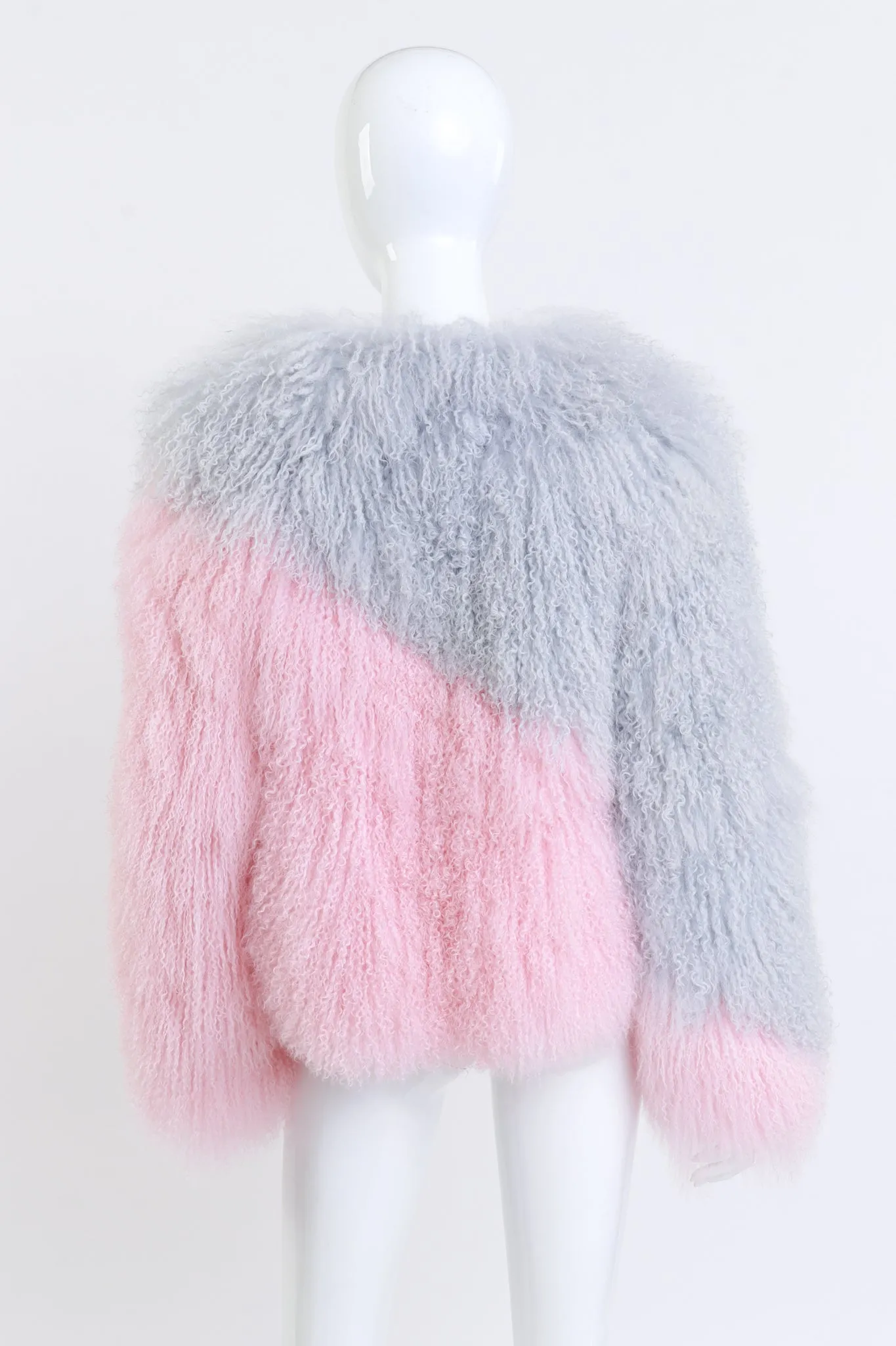 Two-Tone Mongolian Fur Jacket