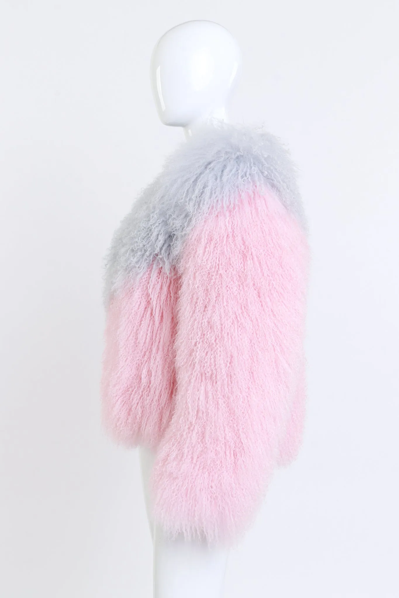Two-Tone Mongolian Fur Jacket