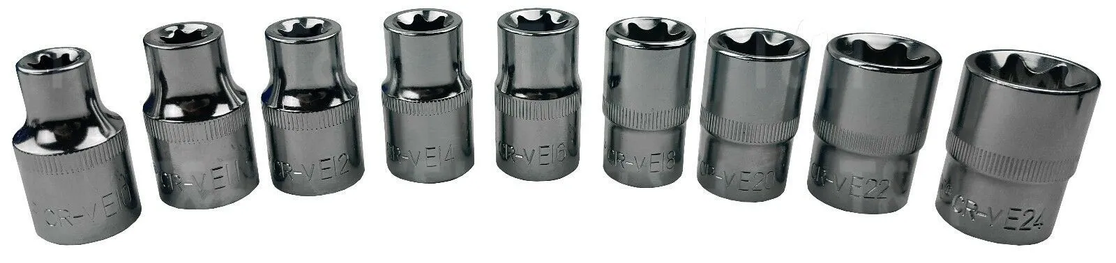 US PRO 28PCS 1/4" & 3/8" & 1/2" DRIVE E - TORX SOCKETS E4 - E24