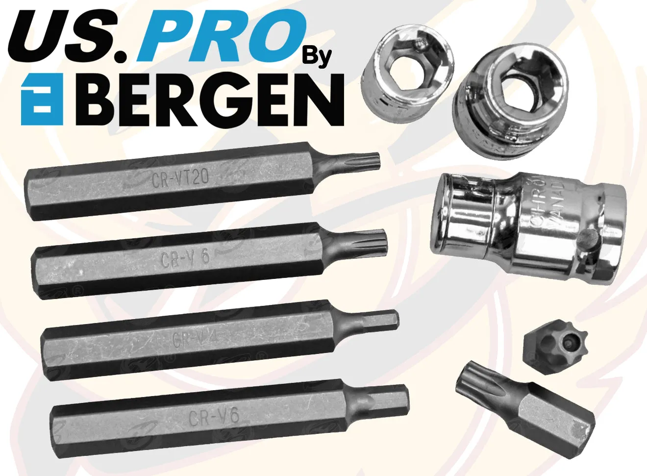 US PRO 75PCS HEX - TORX - SPLINE - RIBE - TAMPERPROOF TORX BIT SOCKETS