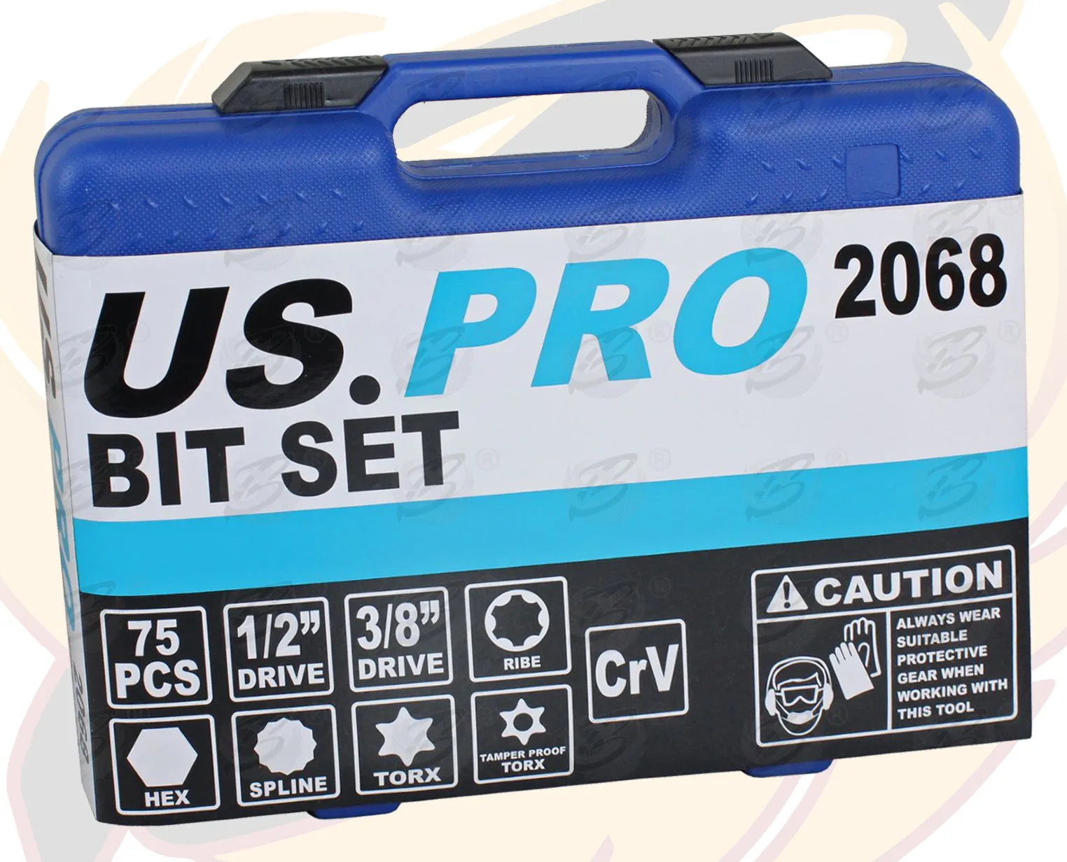 US PRO 75PCS HEX - TORX - SPLINE - RIBE - TAMPERPROOF TORX BIT SOCKETS