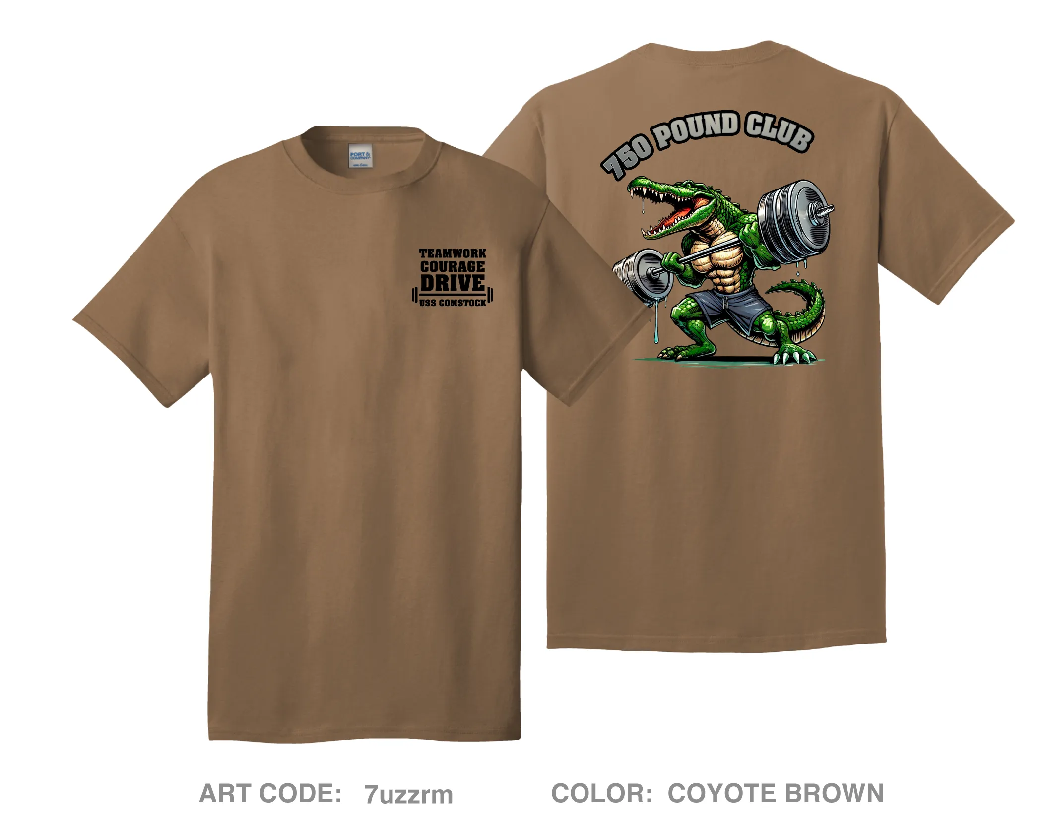 USS Comstock Comfort Unisex Cotton SS Tee - 7uzzrm