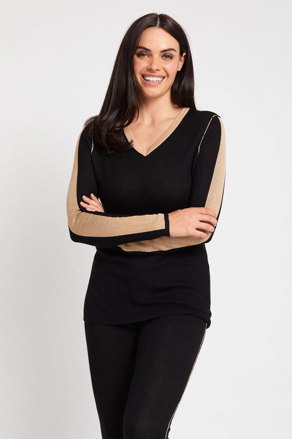 V-Neck Colorblock - Shadow Knits: FINAL SALE