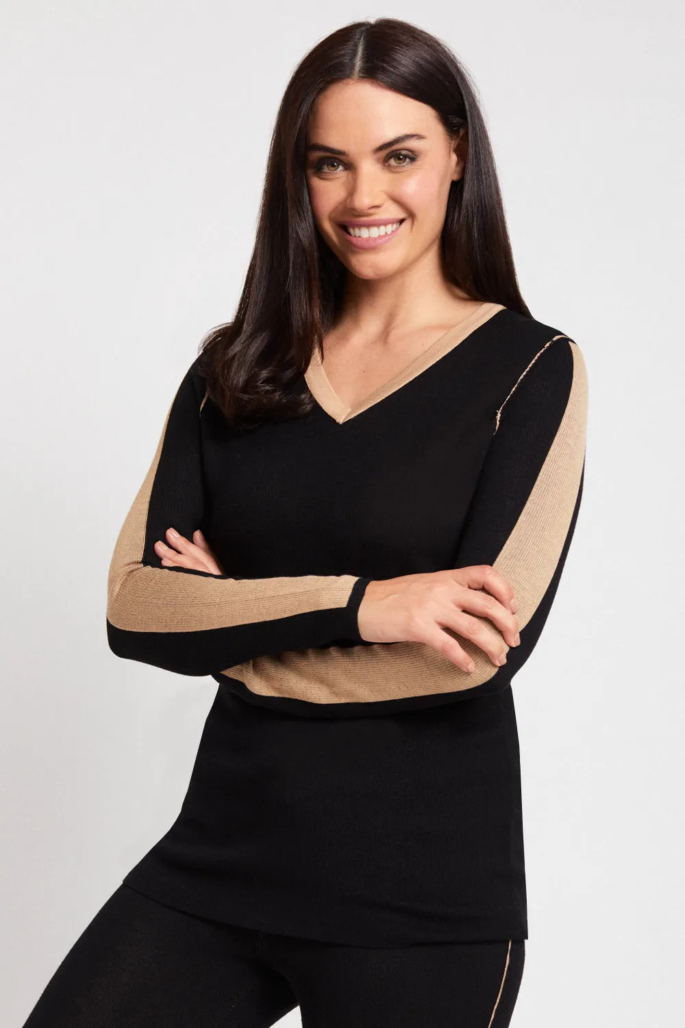 V-Neck Colorblock - Shadow Knits: FINAL SALE