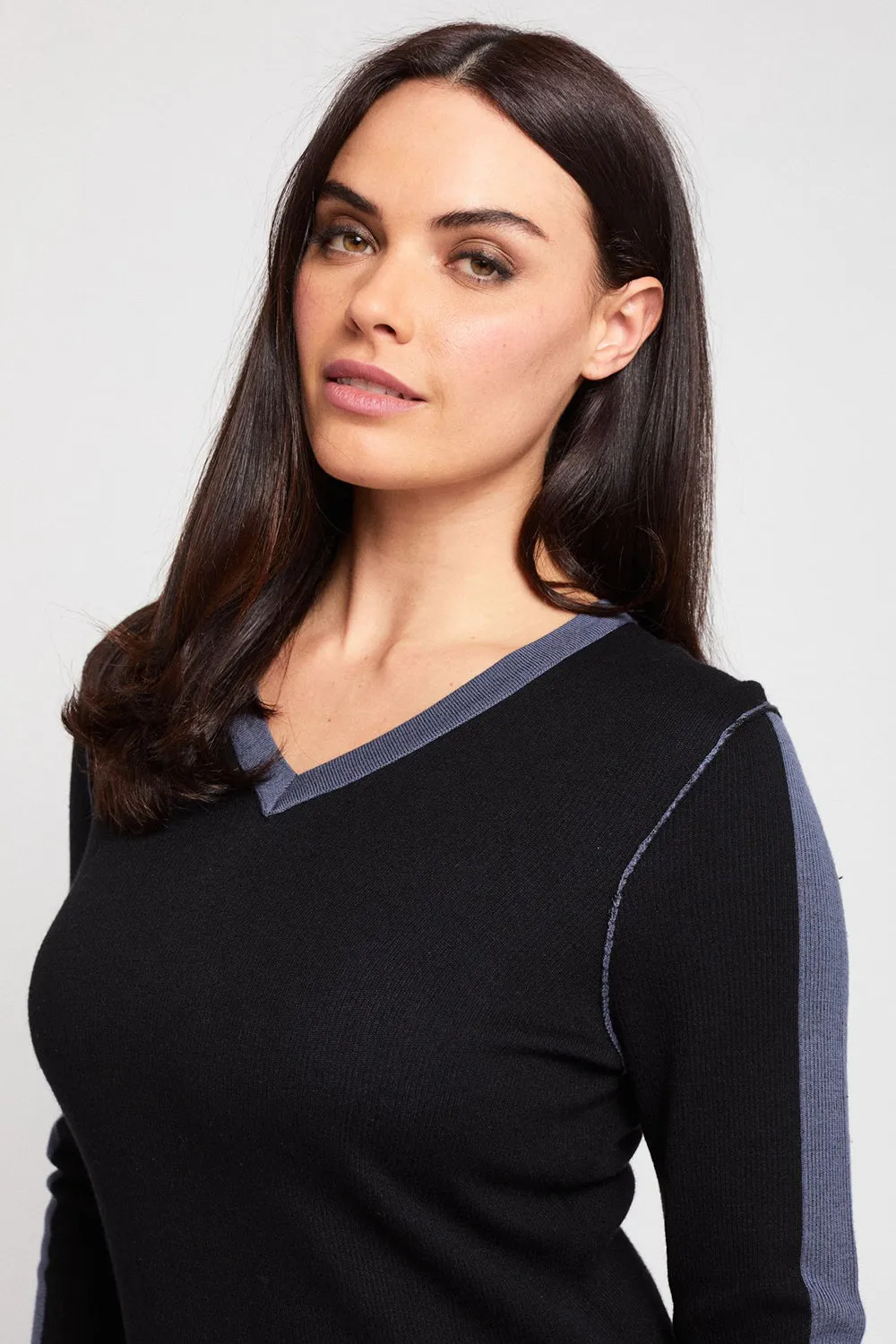 V-Neck Colorblock - Shadow Knits: FINAL SALE