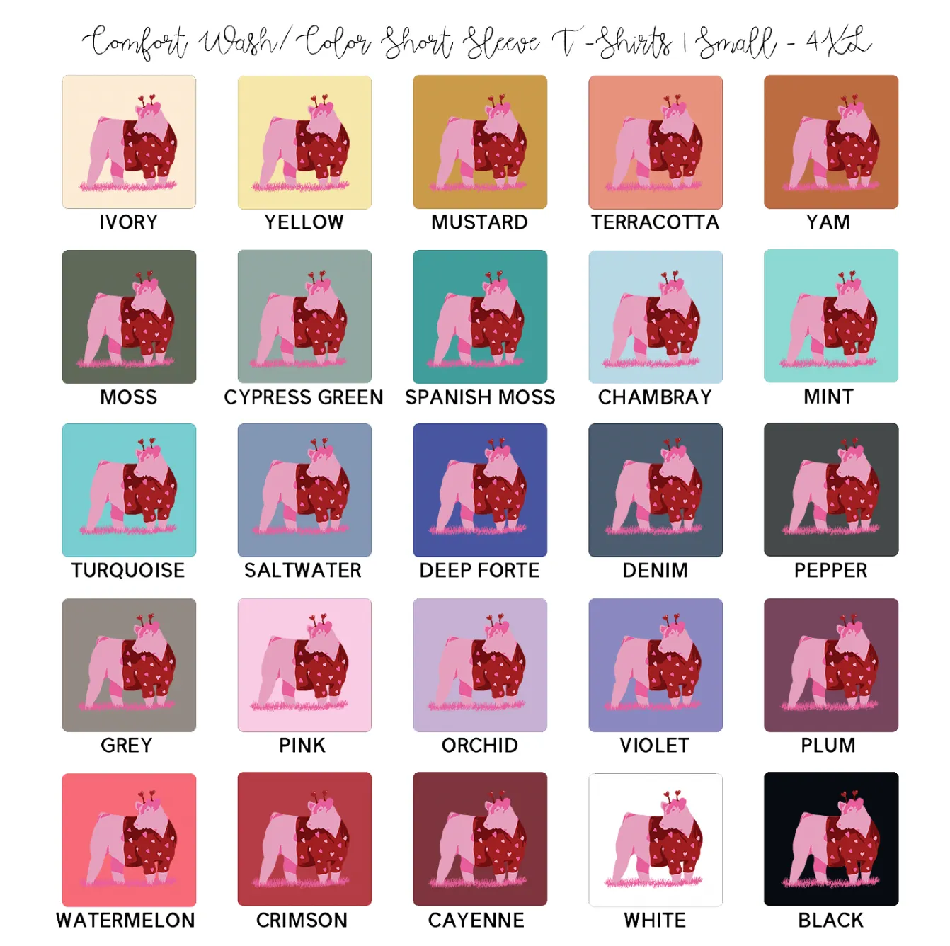 Valentine Sweater Cow ComfortWash/ComfortColor T-Shirt (S-4XL) - Multiple Colors!