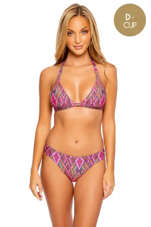 VAMOS A CABOS - Triangle Halter Top & Full Bottom • Multicolor