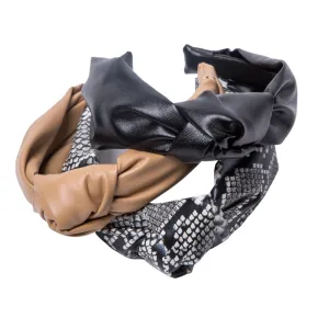 Vegan Leather Headband Gift Set