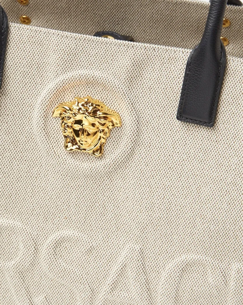 Versace Tote Fabric   Calf Leather Rope/Black/Gold