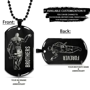 Viking Dog Tag - Brothers Forever - Ragnar Lothbrok - Floki - Valhalla - Norse Mythology - Scandinavian - Viking Necklace - Engrave Dog Tag