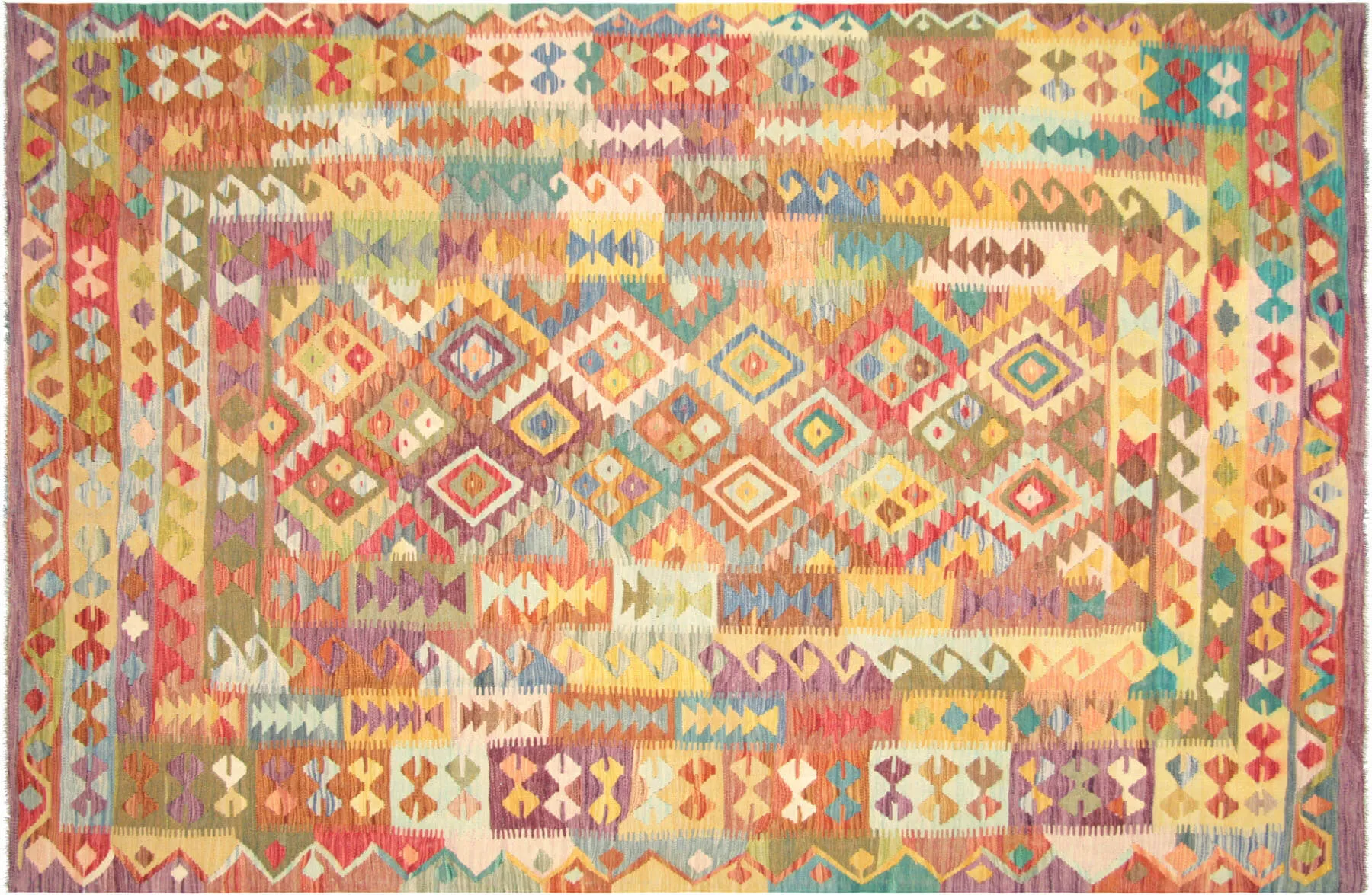 Vintage Afghan Maimana Kilim - 6'5" x 9'9"