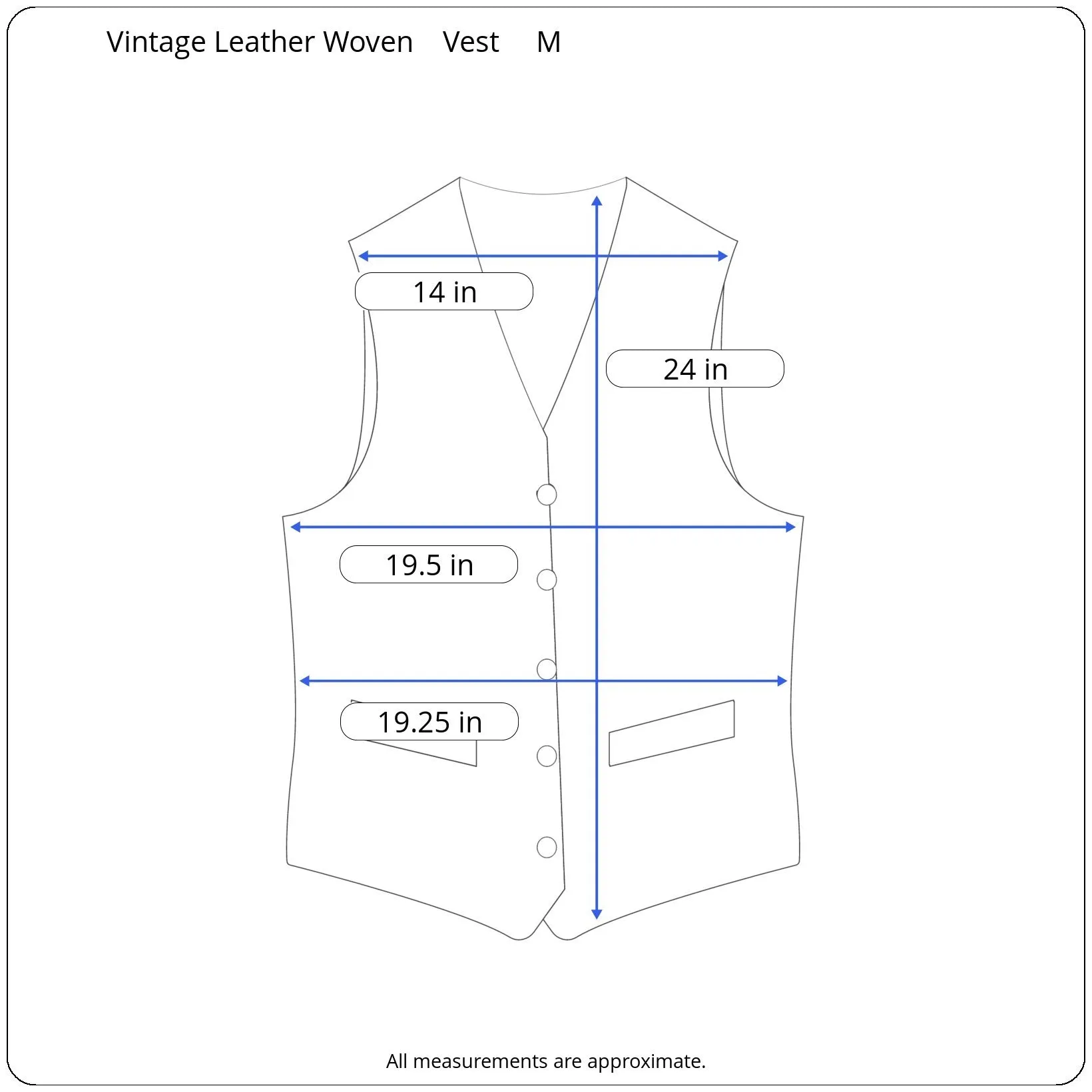 Vintage Brown Suede Leather Woven Button Vest