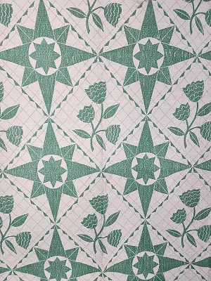 Vintage Cotton Woven Blanket from the 1950s
