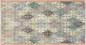 Vintage Turkish Mid-Century-Modern Rug - 3'9" x 7'1"