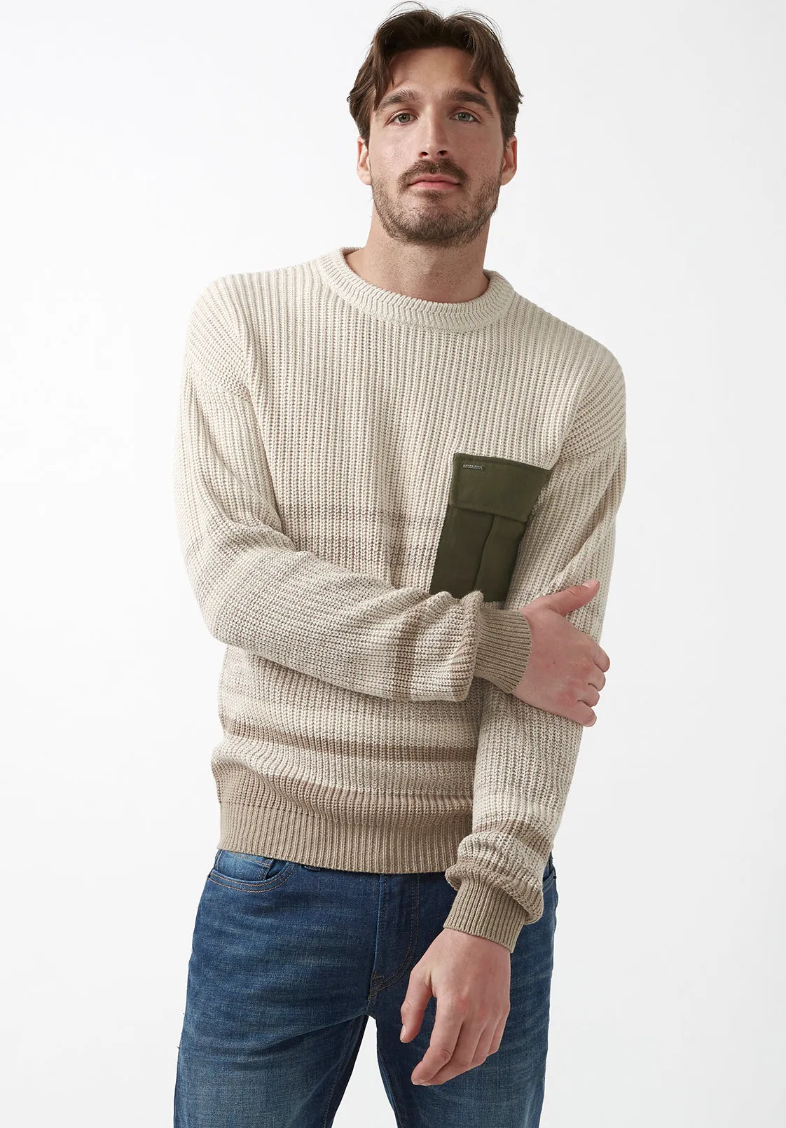 Walima Men’s Sweater in Beige - BM24058