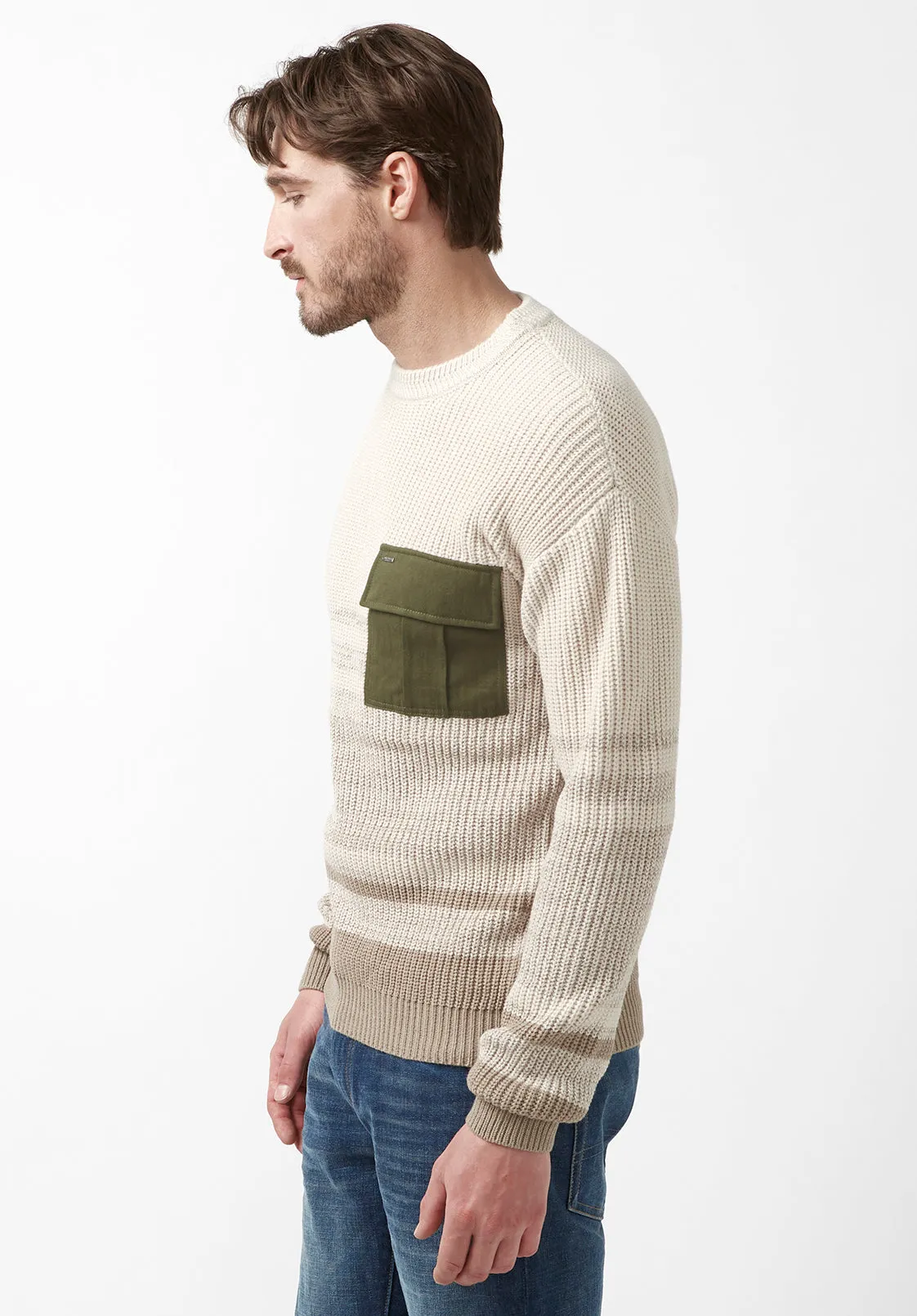 Walima Men’s Sweater in Beige - BM24058