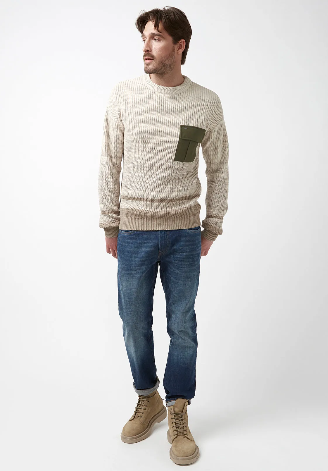 Walima Men’s Sweater in Beige - BM24058
