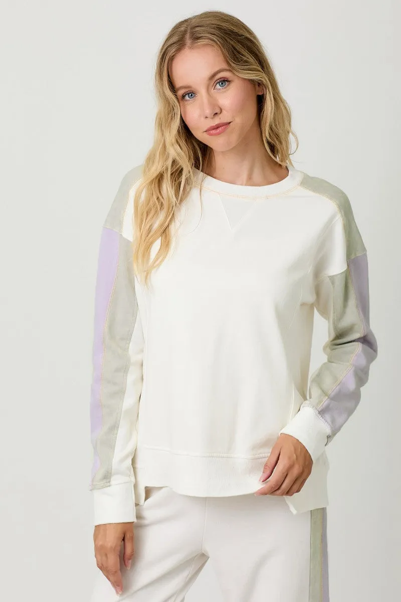 Washed Out Colorblock Top