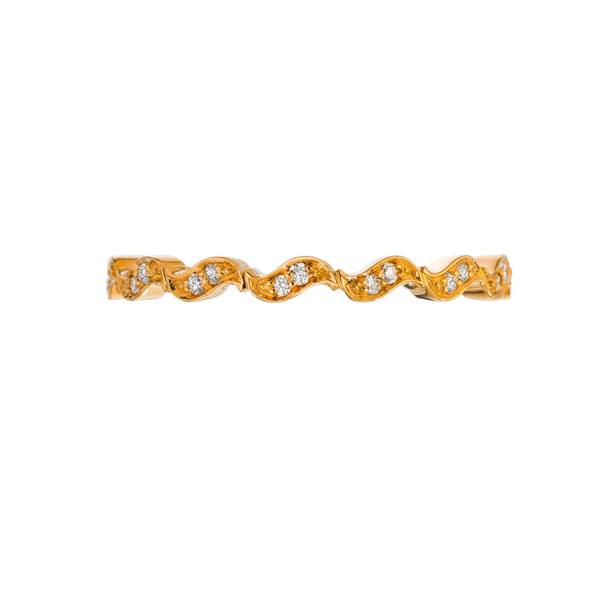 Wave White Diamond Band