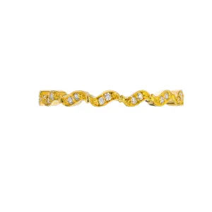 Wave White Diamond Band