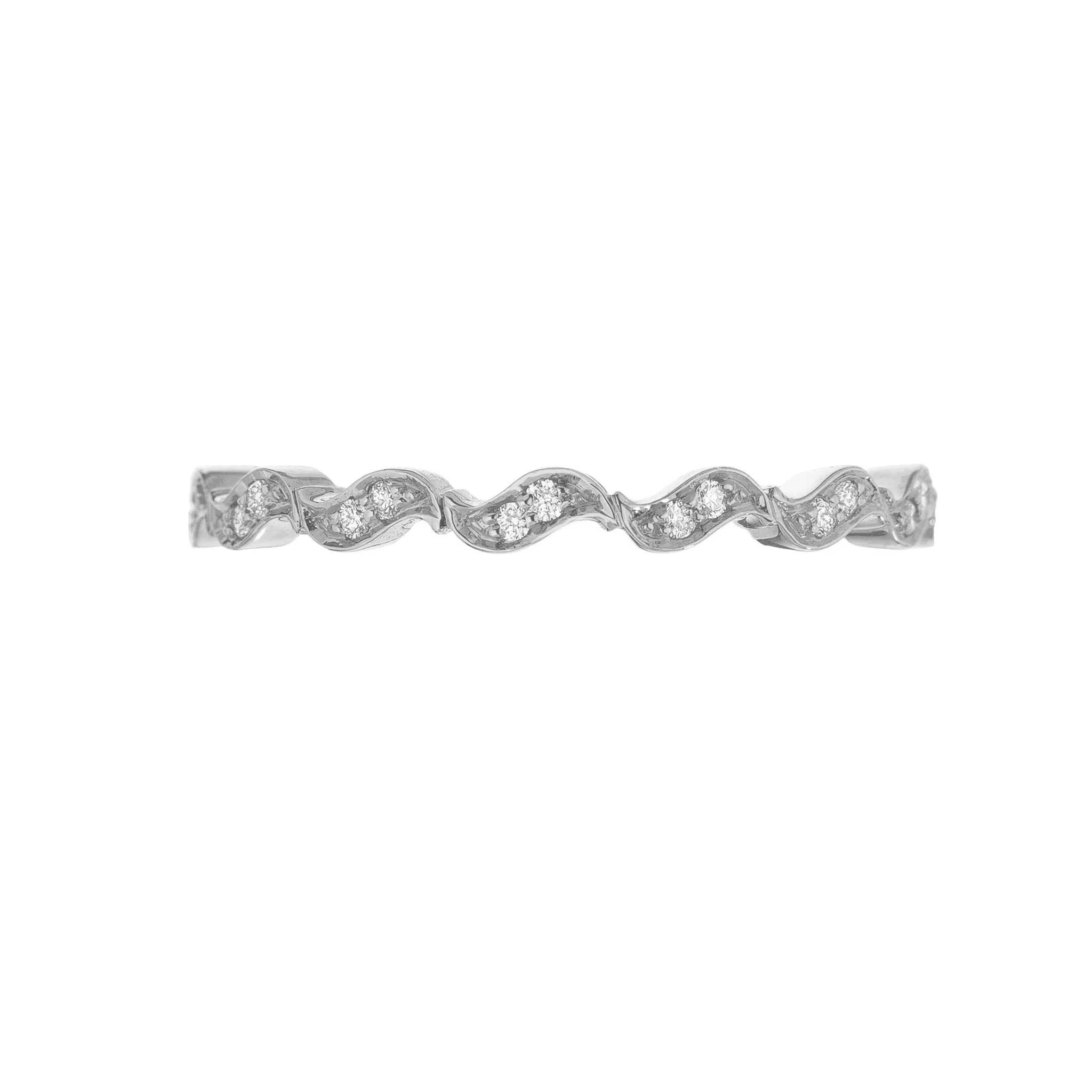 Wave White Diamond Band
