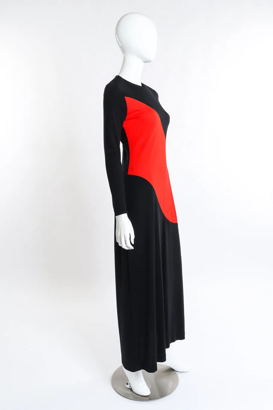 Wavy Block Jersey Dress