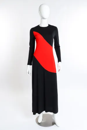 Wavy Block Jersey Dress