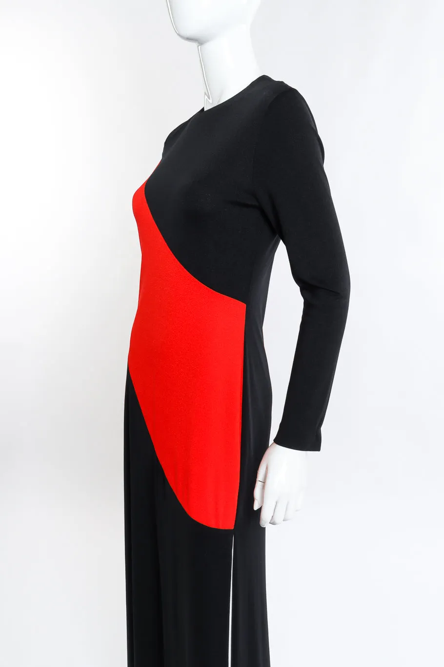 Wavy Block Jersey Dress