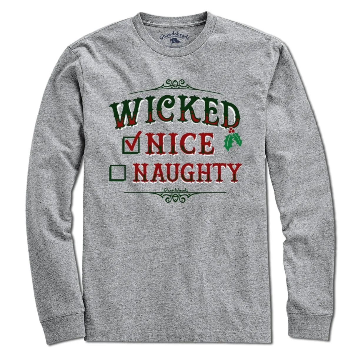 Wicked Nice/Naughty Checklist Holiday T-Shirt