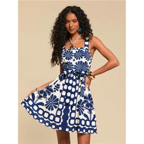 Women Printed Woven Camisole Dress For Summer Holiday