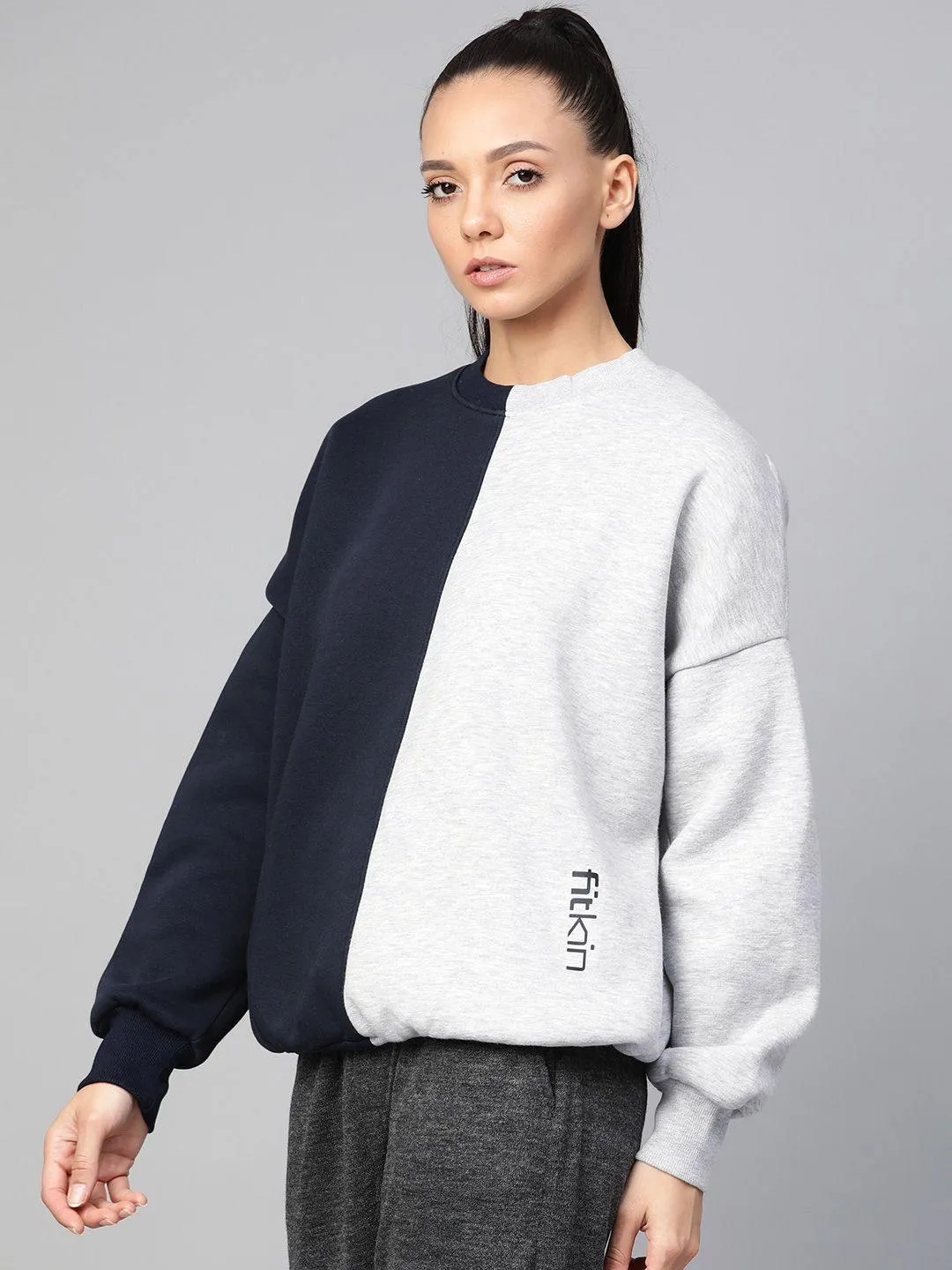 Women's Fleece Winter Colorblock Sweatshirt
