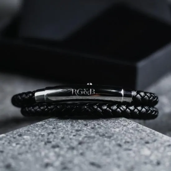 Woven Adjustable Double - Silver & Black