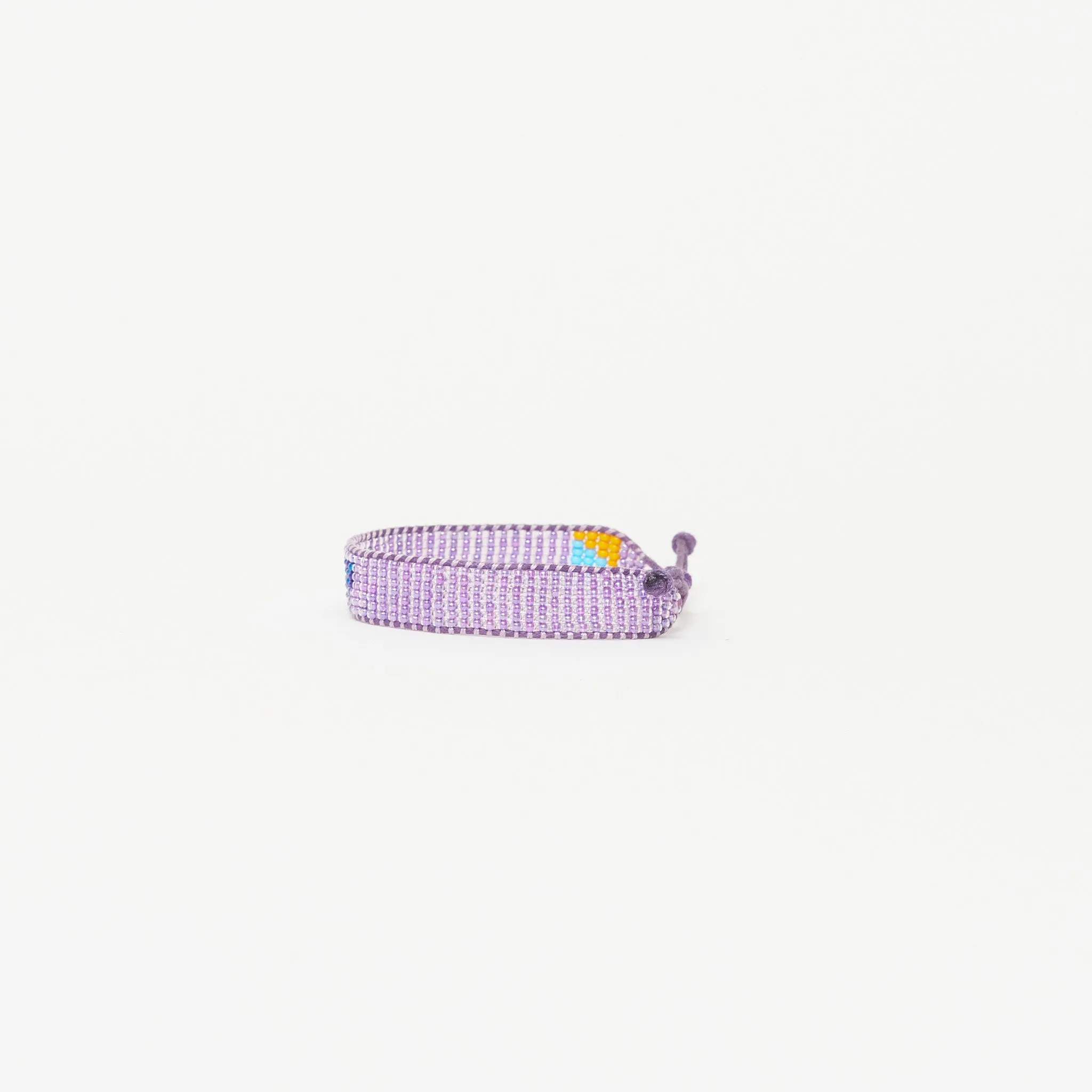 Woven Heart Bracelet - Violet/Ink