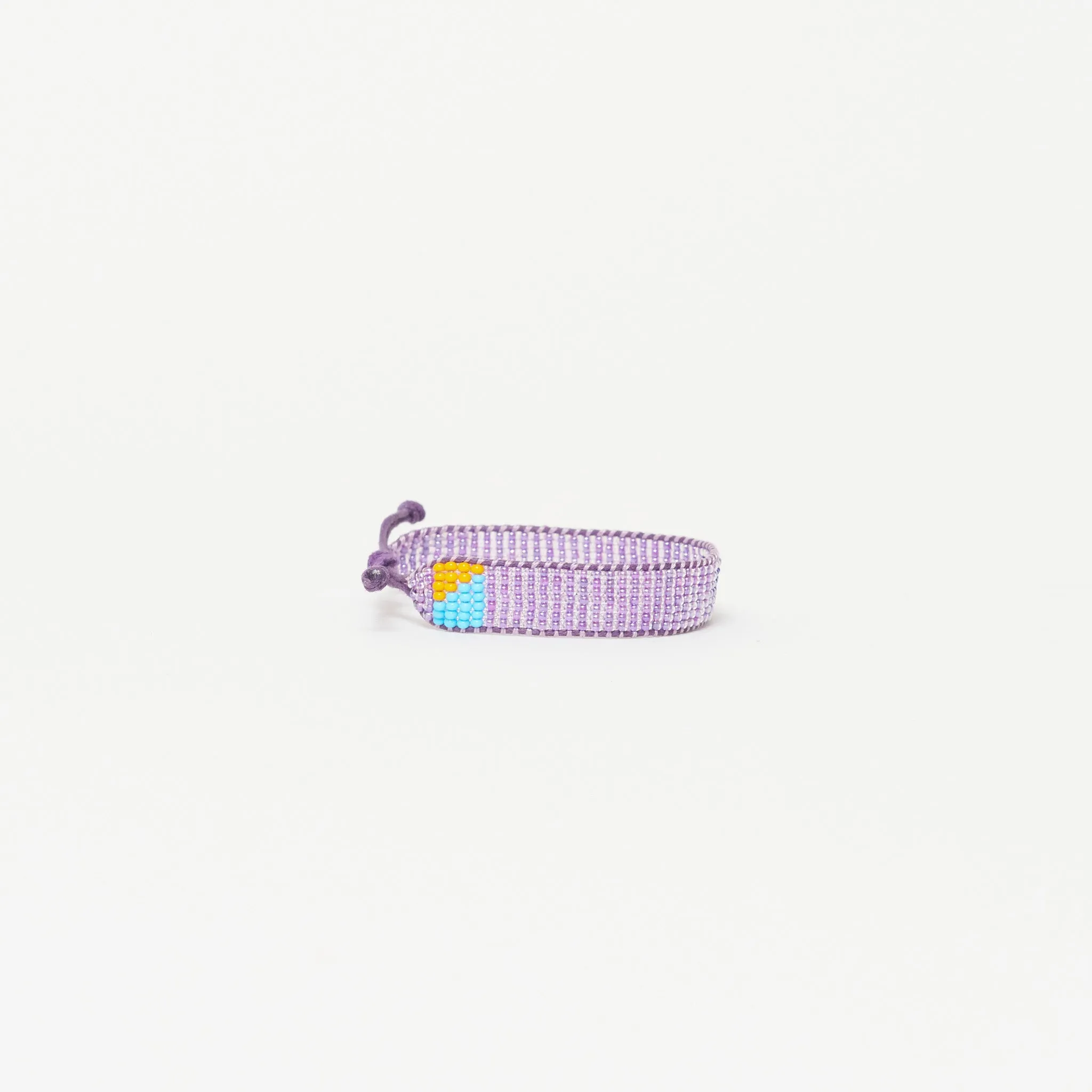 Woven Heart Bracelet - Violet/Ink