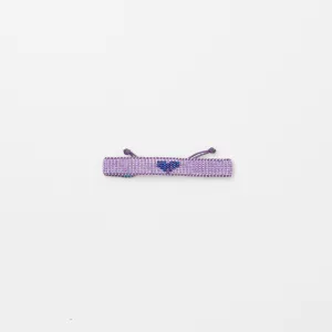 Woven Heart Bracelet - Violet/Ink