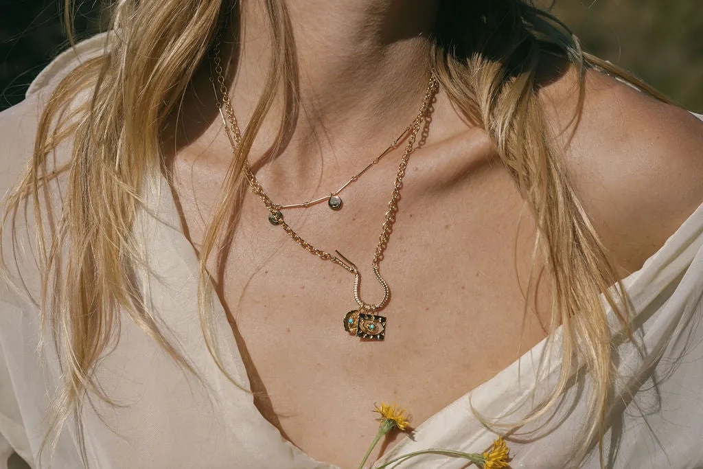 Woven Hook Necklace in Gold