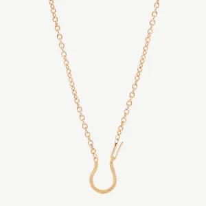 Woven Hook Necklace in Gold