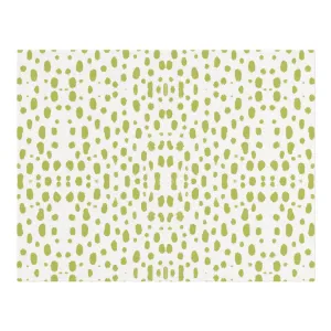 Woven Placemat - Spots on Spots Green